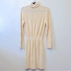 Calhan Revolve Elegant Cream Turtleneck Dress Size Small